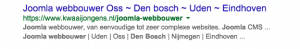 Joomla website bouwer Den Bosch
